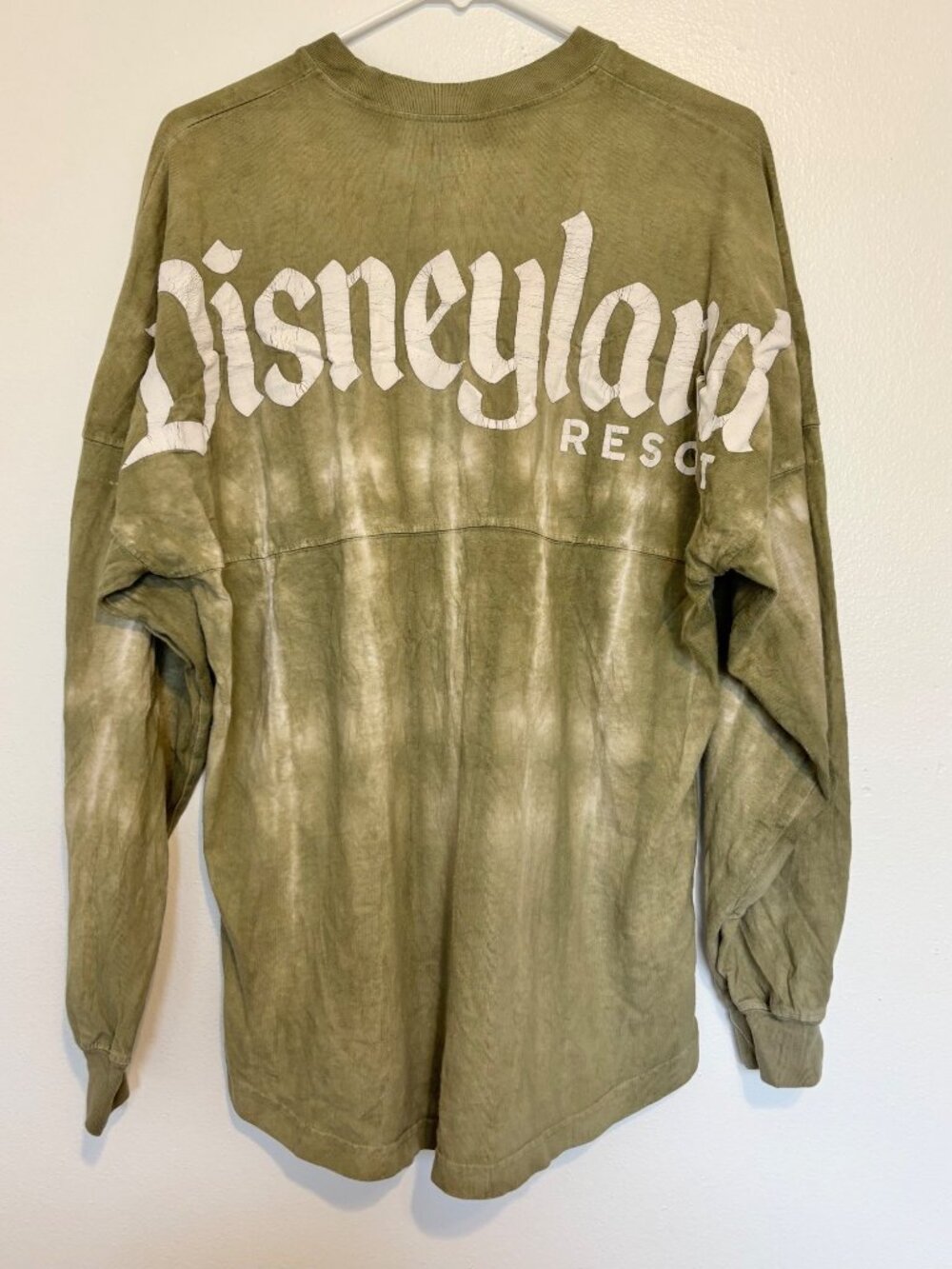 Disneyland Resort Spirit Jersey Small Olive Tie Dye Disney Parks Long Sleeve - Picture 3 of 5